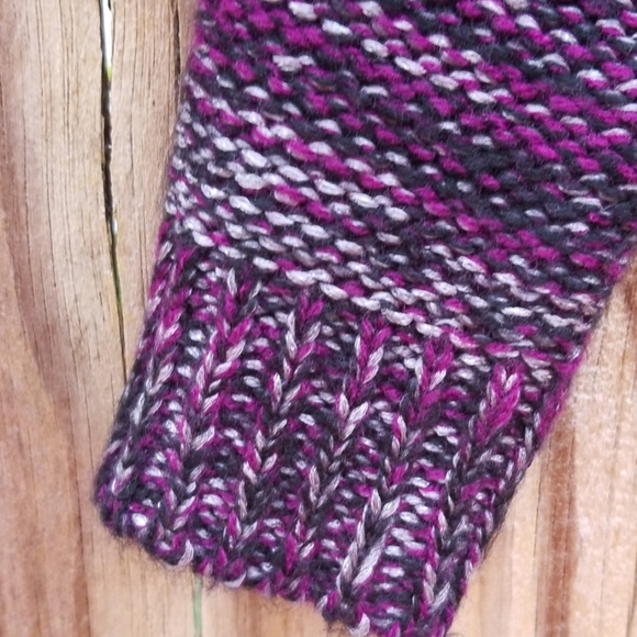 Purple Bodycon Sweater Dress /w Gold Zip Sleeves - Picture 5 of 8